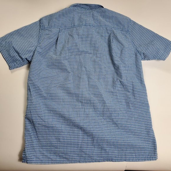 Patagonia Mens Medium Blue Plaid - Picture 2 of 8